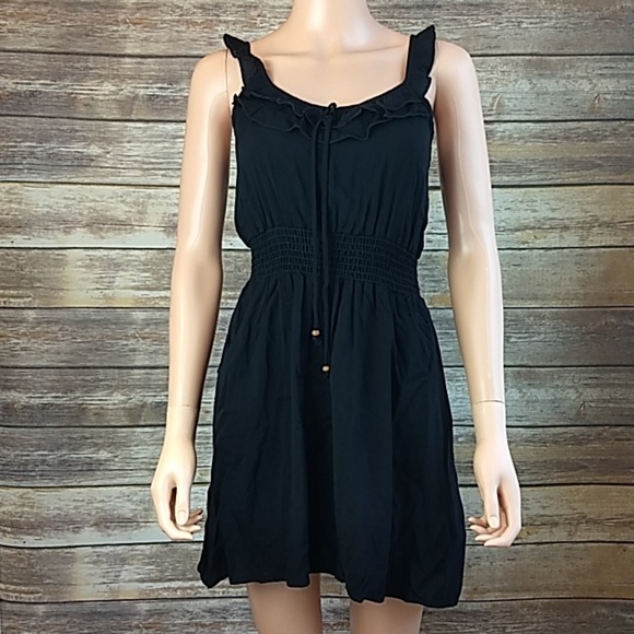 black mini sundress
